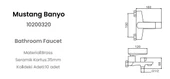 FLEKO MSTNG320 BANYO BATARYASI KROM thumbnail 2