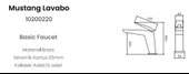 FLEKO MSTNG120 LAVABO BATARYASI KROM thumbnail 2