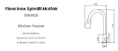 FLEKO FLORA INOX SİYAH SPİRALLİ MUTFAK BATARYASI thumbnail 3