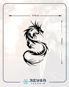 Ejderha Sticker 17x17 Cm Siyah thumbnail 2