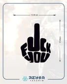 F*ck You Sticker 17x17 Cm Siyah thumbnail 2