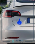 F*ck You Sticker 17x17 Cm Mavi thumbnail 4