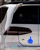 F*ck You Sticker 17x17 Cm Mavi thumbnail 3