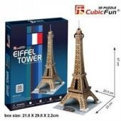 Cubic Fun 3D 35 Parça Puzzle Eyfel Kulesi - Fransa thumbnail 1