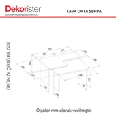 Dekorister Lava Orta Sehpa Rota - Antrasit thumbnail 7