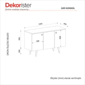 Dekorister Geo Konsol Beyaz - Sepet thumbnail 8