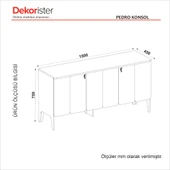 Pedro Konsol Antrasit - Rota 150cm thumbnail 8