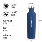 Igloo Pentagon Termos 750ml-LACİVERT thumbnail 5