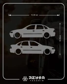 Basık Opel Vectra Sticker 17x17 Cm Gri thumbnail 2