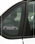 Basık Opel Vectra Sticker 17x17 Cm Gri thumbnail 4