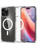 iPhone 16 Pro Kılıf Crystal MagSafe Özellikli Şeffaf thumbnail 3