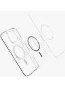 iPhone 16 Pro Kılıf Crystal MagSafe Özellikli Şeffaf thumbnail 4