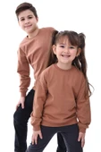2'li Basic Şardonlu Çocuk Sweatshirt 3-10 Yaş Hardal-Antrasit thumbnail 3
