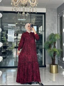 Benna Elbise-Bordo Bordo thumbnail 5