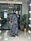 Açelya Elbise-İndigo mavi indigo thumbnail 2