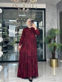 Benna Elbise-Bordo Bordo thumbnail 3