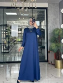 Mariye Elbise-İndigo mavi indigo thumbnail 2