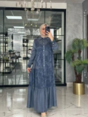 Dilan Elbise-Lacivert Lacivert thumbnail 4