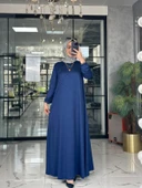 Mariye Elbise-İndigo mavi indigo thumbnail 3