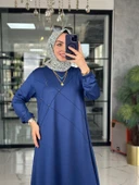 Mariye Elbise-İndigo mavi indigo thumbnail 1