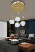 Alize Modern Sarkıt Cam Toplu Led Avize thumbnail 2