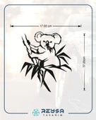 Koala Sticker 17x17 Cm Siyah thumbnail 2