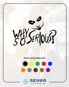 Why So Serious Sticker 17x17 Cm Siyah thumbnail 1