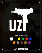 Uzi Araba Stickeri 17x17 Cm Beyaz thumbnail 1