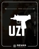 Uzi Araba Stickeri 17x17 Cm Beyaz thumbnail 2