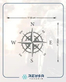 Pusula Araba Sticker 17x17 Cm Gri thumbnail 2