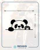 Panda Araba Sticker 17x17 Cm Siyah thumbnail 2