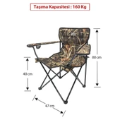 Gray Wolf Bardaklı Kamp Sandalyesi - Kamuflaj BP100 thumbnail 3