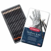 Derwent Graphic Dereceli Kalem 12li Hard Set thumbnail 1