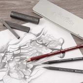 Cretacolor Graphite Eskiz Seti 9lu Metal Kutu 16029 thumbnail 3
