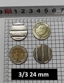 50 Adet 3/3 Çeltikli 24/2 Mm Langırt Oyun Makineleri & Oto yıkama jetonu thumbnail 1