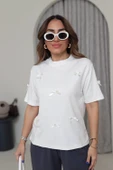 Fiyonklu Beyaz T-Shirt thumbnail 1