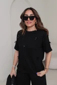 Fiyonklu Siyah T-Shirt thumbnail 2
