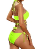 Bağlama Detaylı bikini takım DB200780BT thumbnail 12