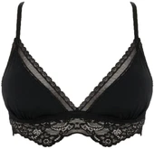 SİYAH YAKALARI DANTELLİ MICRO BRALET DS200475BR thumbnail 1