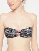 Renkli şerit detaylı bikini üstü thumbnail 2