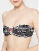 Renkli şerit detaylı bikini üstü thumbnail 1