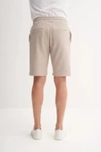 Cazador Jakarlı Regular Fit Örme Bermuda Şort 6073 Bej thumbnail 2