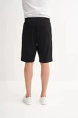 Cazador Regular Fit Örme Dokulu Bermuda Şort 6074 Siyah thumbnail 3