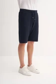 Cazador Regular Fit Örme Dokulu Bermuda Şort 6074 Lacivert thumbnail 1