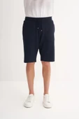 Cazador Regular Fit Örme Dokulu Bermuda Şort 6074 Lacivert thumbnail 2