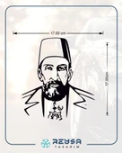 2.Abdülhamit Silüet Sticker 17x17 Cm Siyah thumbnail 2