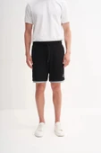 Cazador Regular Fit Jakarlı Örme Bermuda Şort 6050 Siyah thumbnail 1