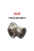 KALDE  1" Dn25 İç Dişli Sarı/Krom TE (Dişi) - Chrome Tee thumbnail 1