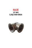 KALDE  1/2" Dn15 Sarı/Krom Dirsek İç Dişli (Dişi) - Brass İnternal Thread Elbow thumbnail 1