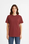 Kadın %100 Pamuk Basic T-shirt thumbnail 9